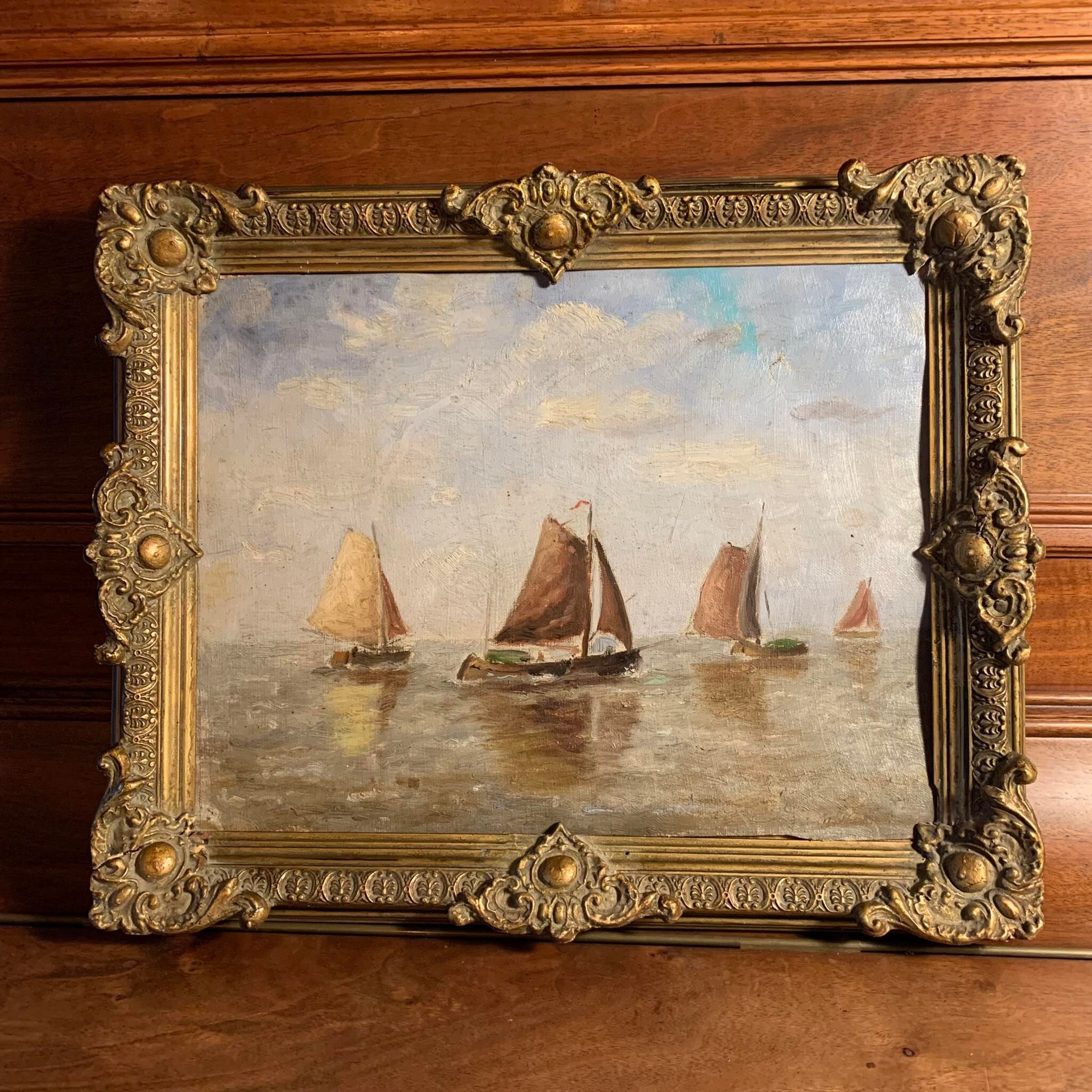 Oil painting on canvas Marine