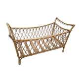 Children's bed in vintage rattan