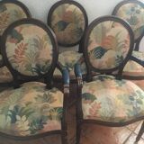 Set of 5 medallion armchairs