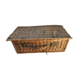 Old wicker trunk