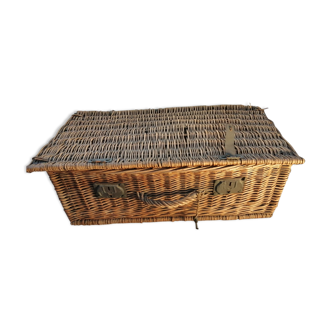Old wicker trunk