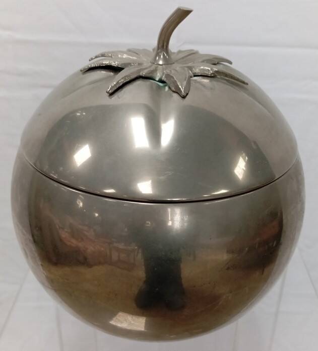 Thermid silver metal tomato ice bucket