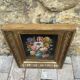 Old painting still life with flowers – oil on canvas – gilded frame