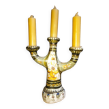 Keraluc quimper faience candlestick