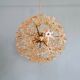 Large Sputnik chandelier in brass and amber Murano glass, SiSche, 1960.