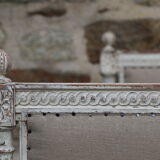 Daybed - Louis XVI style bench, reupholstered in linen