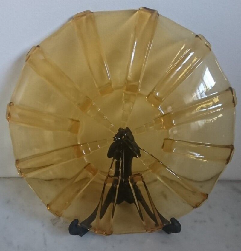 Plateau en verre ambré