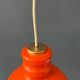 Suspension en verre Peill & Putzler mid-century orange et blanc
