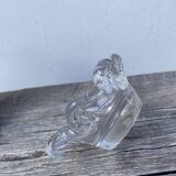 Crystal tea light candle holder in glass Cristallerie Lorraine
