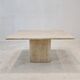 Table basse italienne en travertin, années 1980