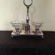 crystal and silver-plated metal salt and pepper shaker Christofle