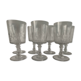 7 crystal glasses from Baccarat model Champigny 1920