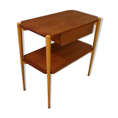 Vintage side console table teak & beech 1950’s