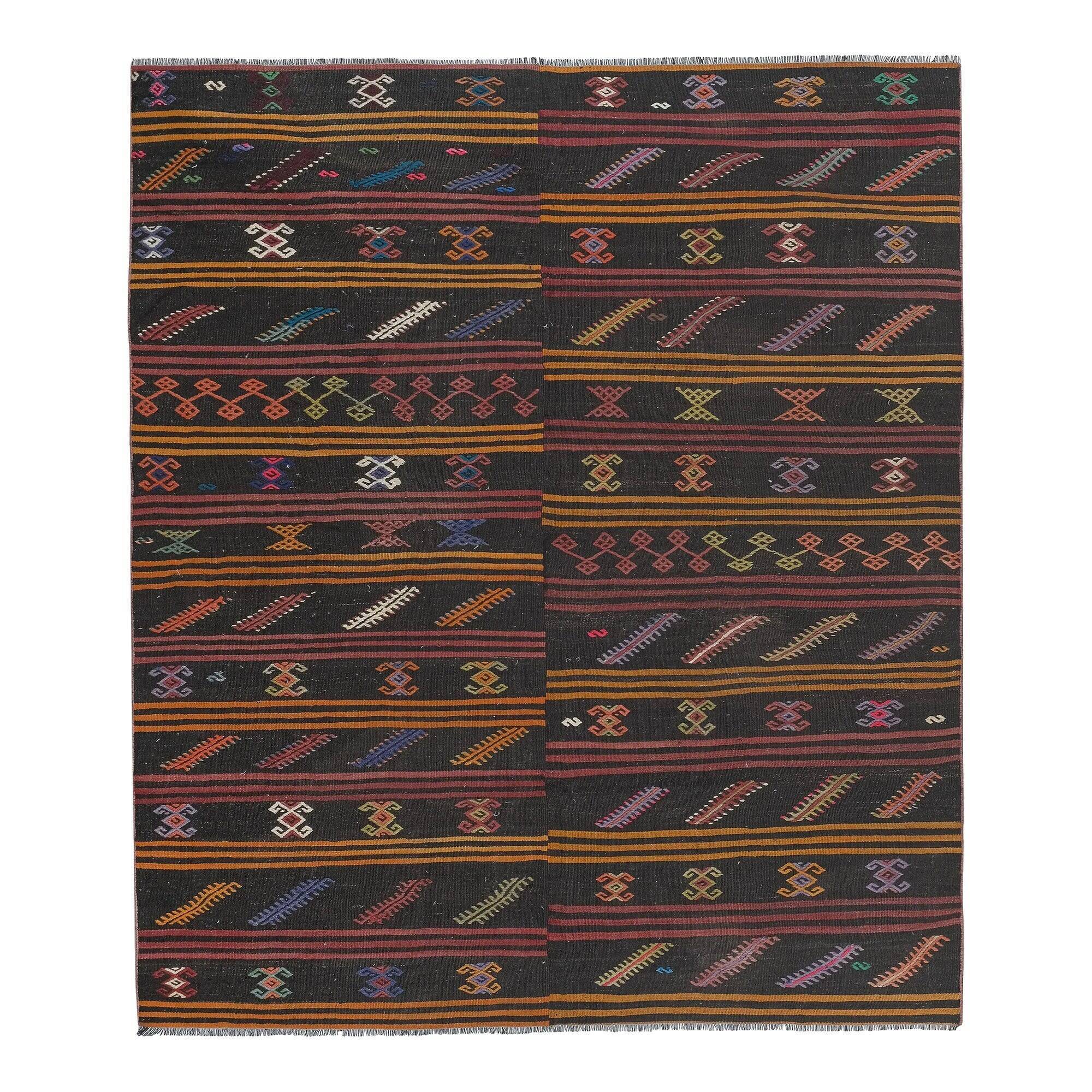 Tapis Kilim turc vintage tissé main