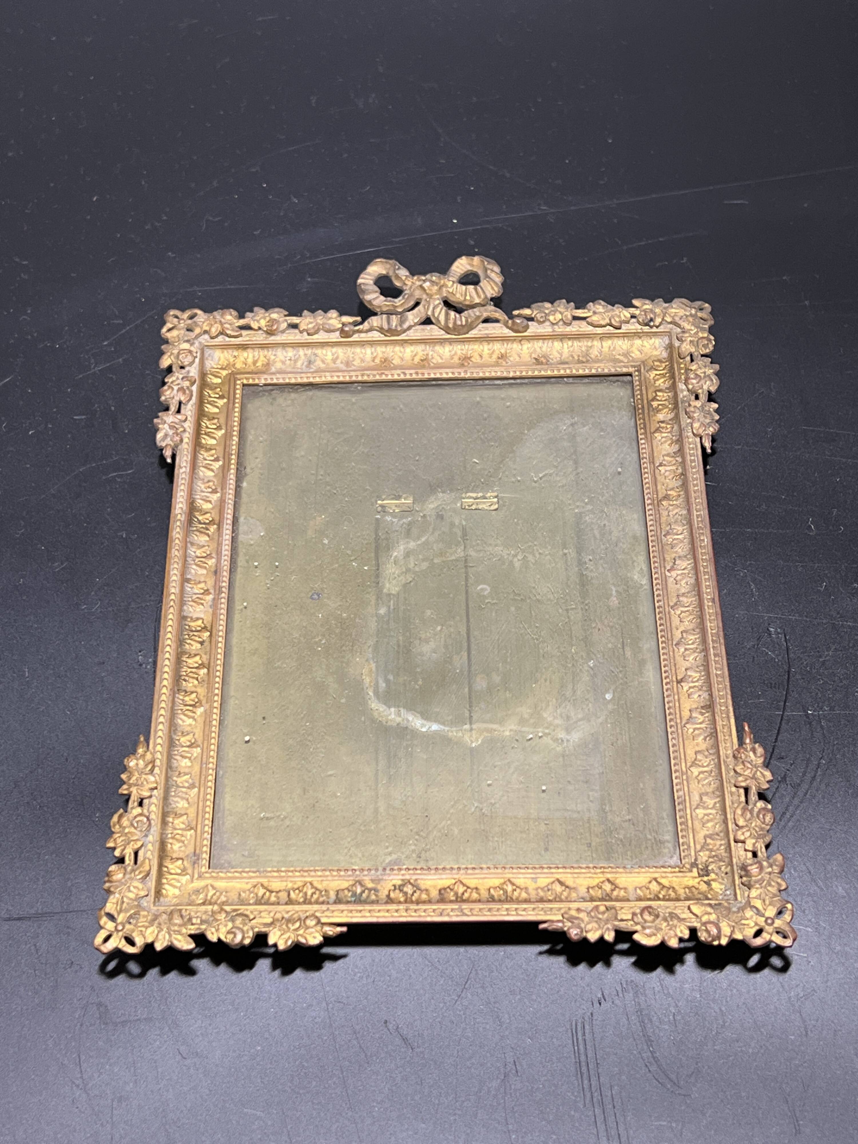 Old brass frame
