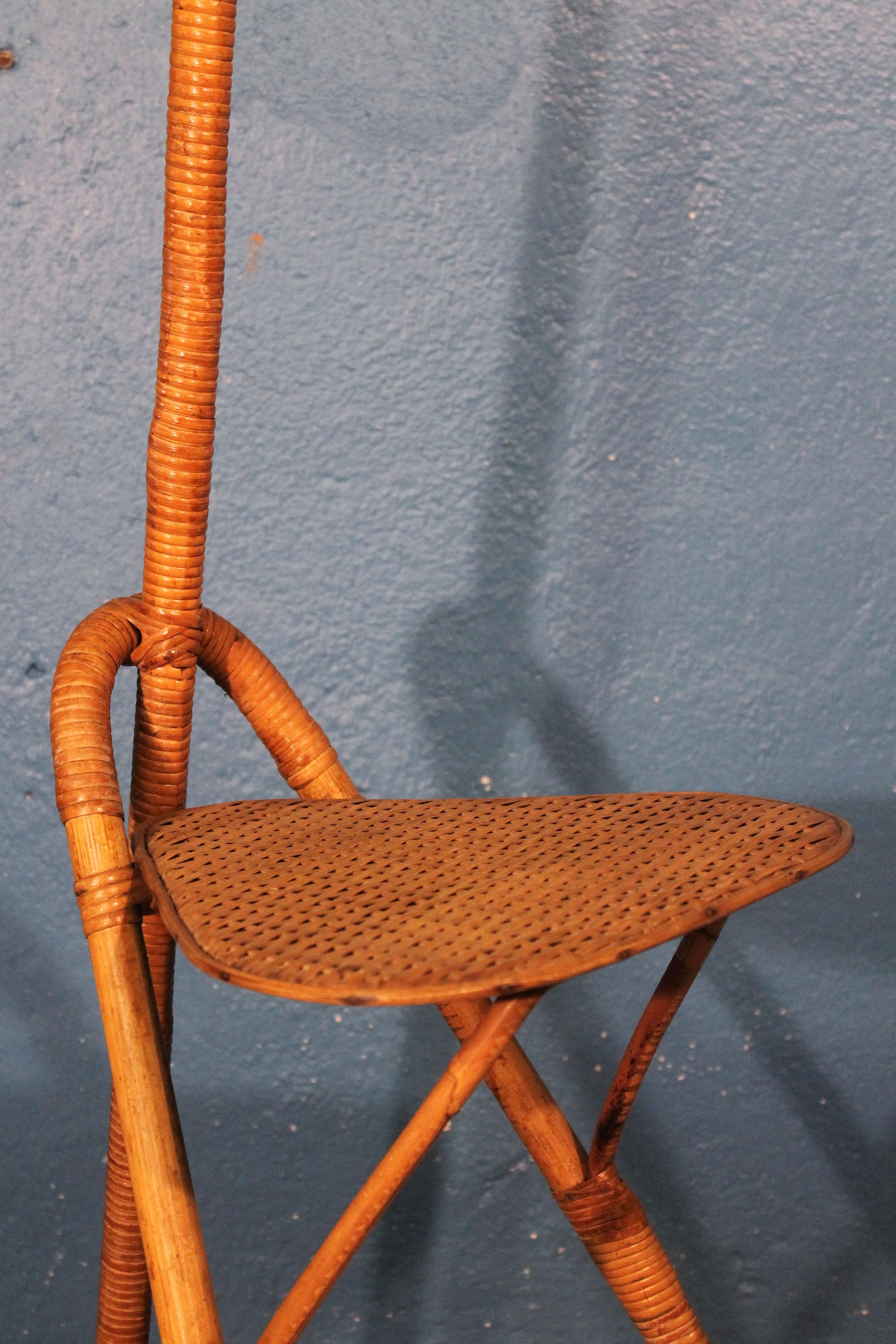 Rattan floor lamp 1950