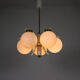 Lustre en laiton à 5 bras du milieu du siècle