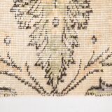 7x10 Turkish Oriental Pattern Light Yellow & Brown Vintage Rug, 215x320Cm