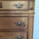 Antique Louis-Philippe commode in solid wood and white marble.