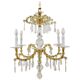 Maria Theresa salon chandelier, baroque Lobmeyr, crystal glass, Vienna, 1940s