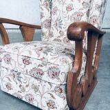 Set of High Wing Back Armchairs, 1900s