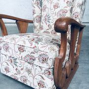 Set of High Wing Back Armchairs, 1900s