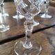 12 antique cut glass glasses – classic style – 50s/60s