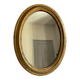 Miroir cadre ovale bois doré