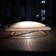 1950s ceiling light in metal and plexiglass