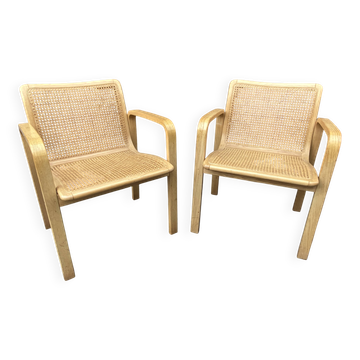 2 Olivo Pietro designer armchairs, Italy, 1970s