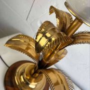 LAMPE DE TABLE HAUTE VINTAGE AVEC PALMIERS "DORÉS", STYLE HANS KÖGL