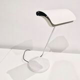 Circular marble base lamp.