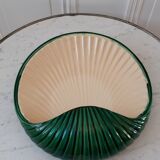 Art deco green shell wall lamp
