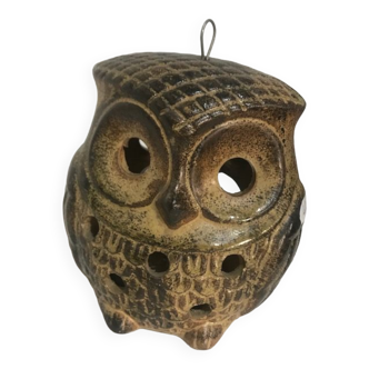 Owl ceramic tealight holder