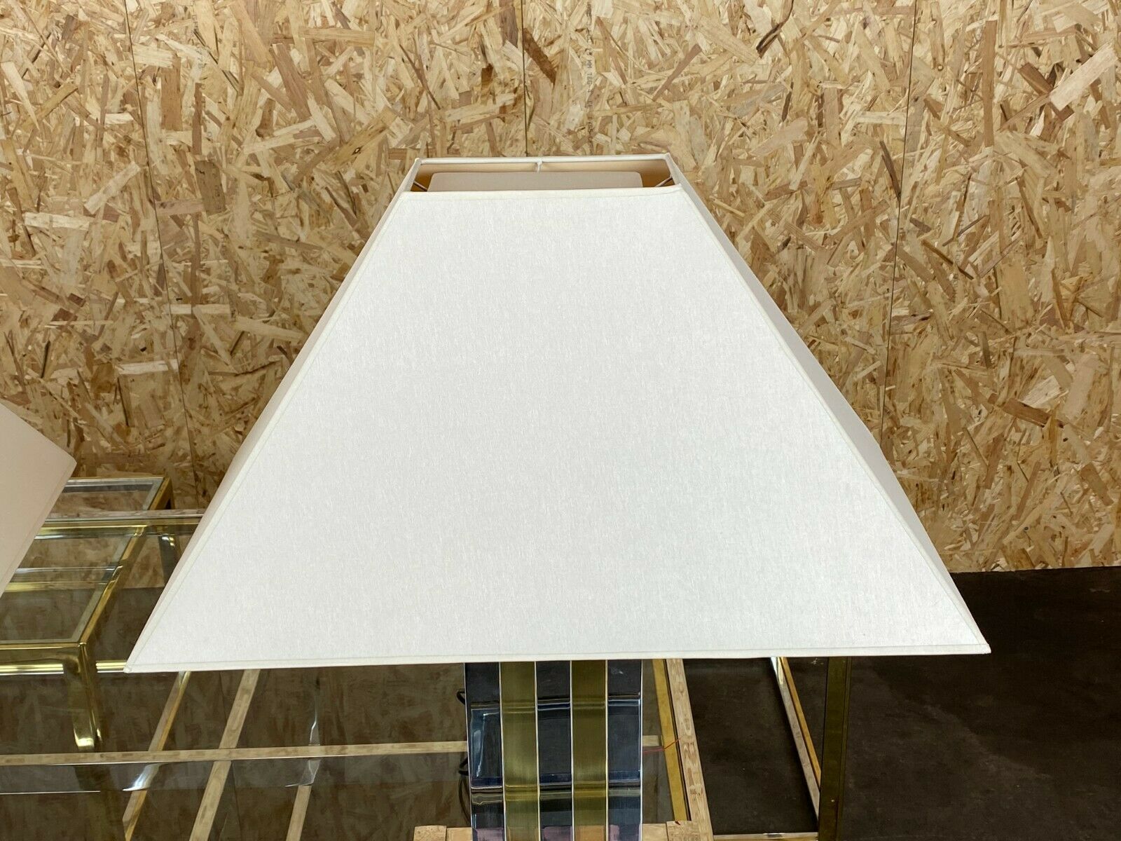 Table lamp for lumica braas & chrome