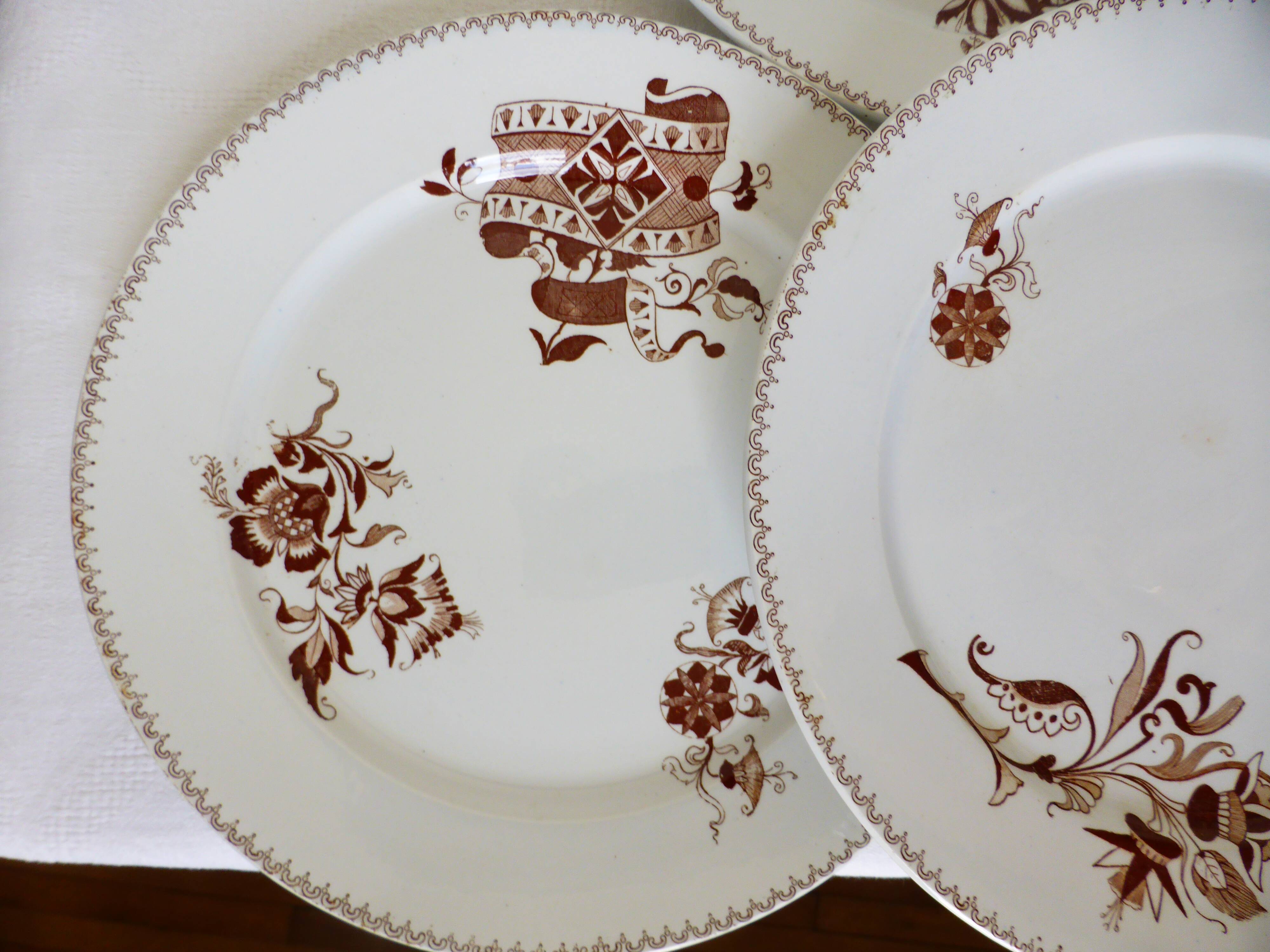 6 flat plates of Sarreguemines Danish model 210410