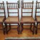 Chaises cannées Henri 2 en noyer
