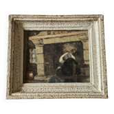 Claude HOUAL Aquarelle N°53 Intitulée "Intérieur Breton" Vers 1950
