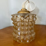 Vintage glass pendant light 1970