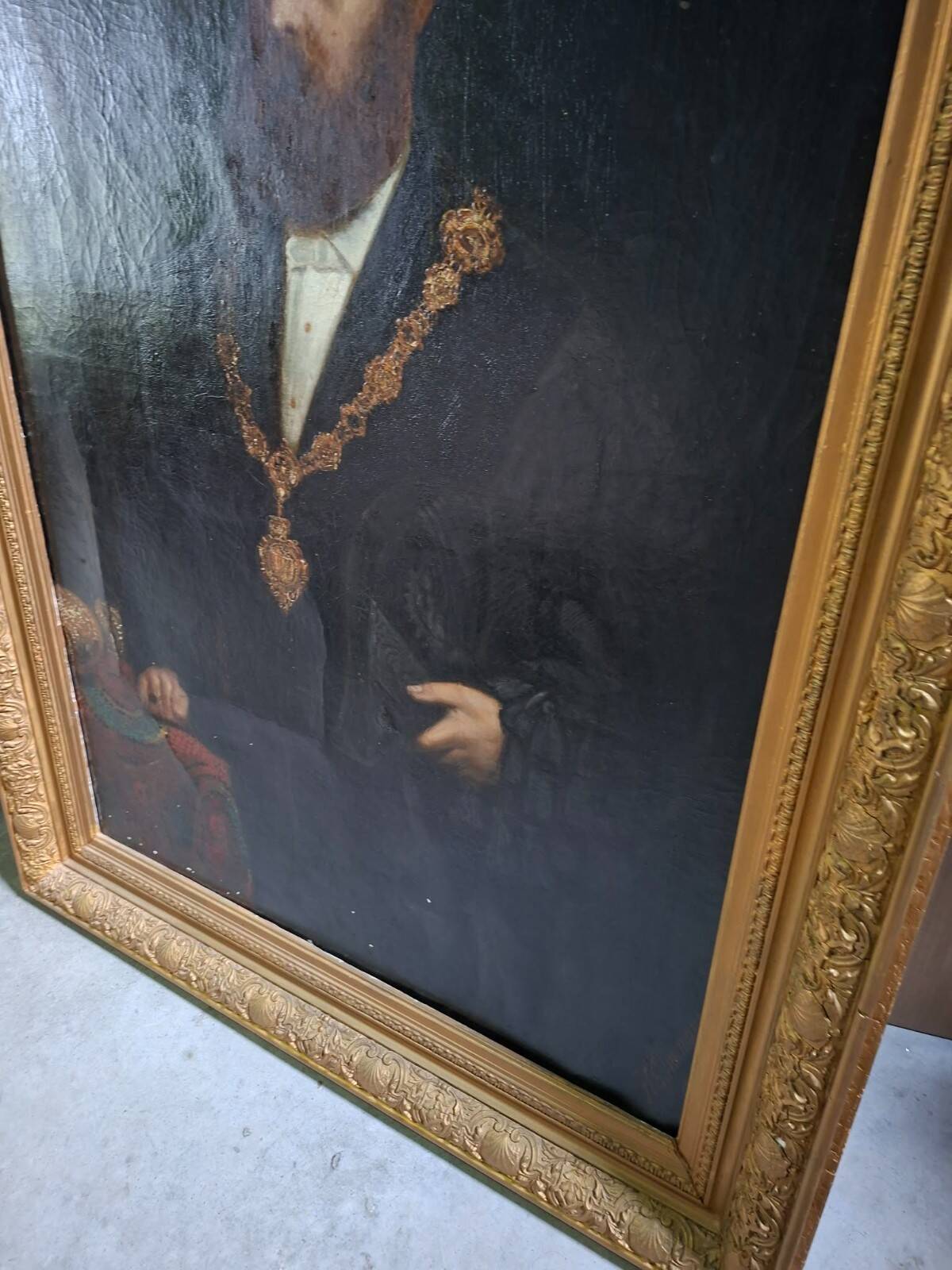 Dutch School 19th Century: Important portrait of a notable – Oil on canvas –