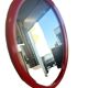 Miroir vintage de l'ère spatiale en rouge orange