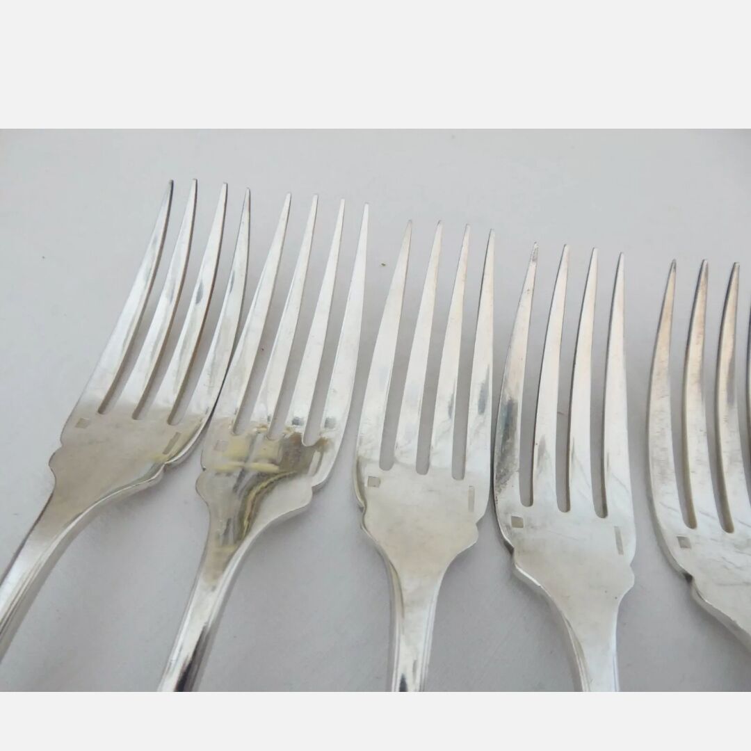 Christofle 12 silver metal table forks
