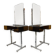 Coiffeuses vintage, tables de toilette « style Space Age »