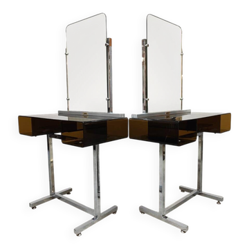 Vintage dressing tables vanity tables 'Space age style'