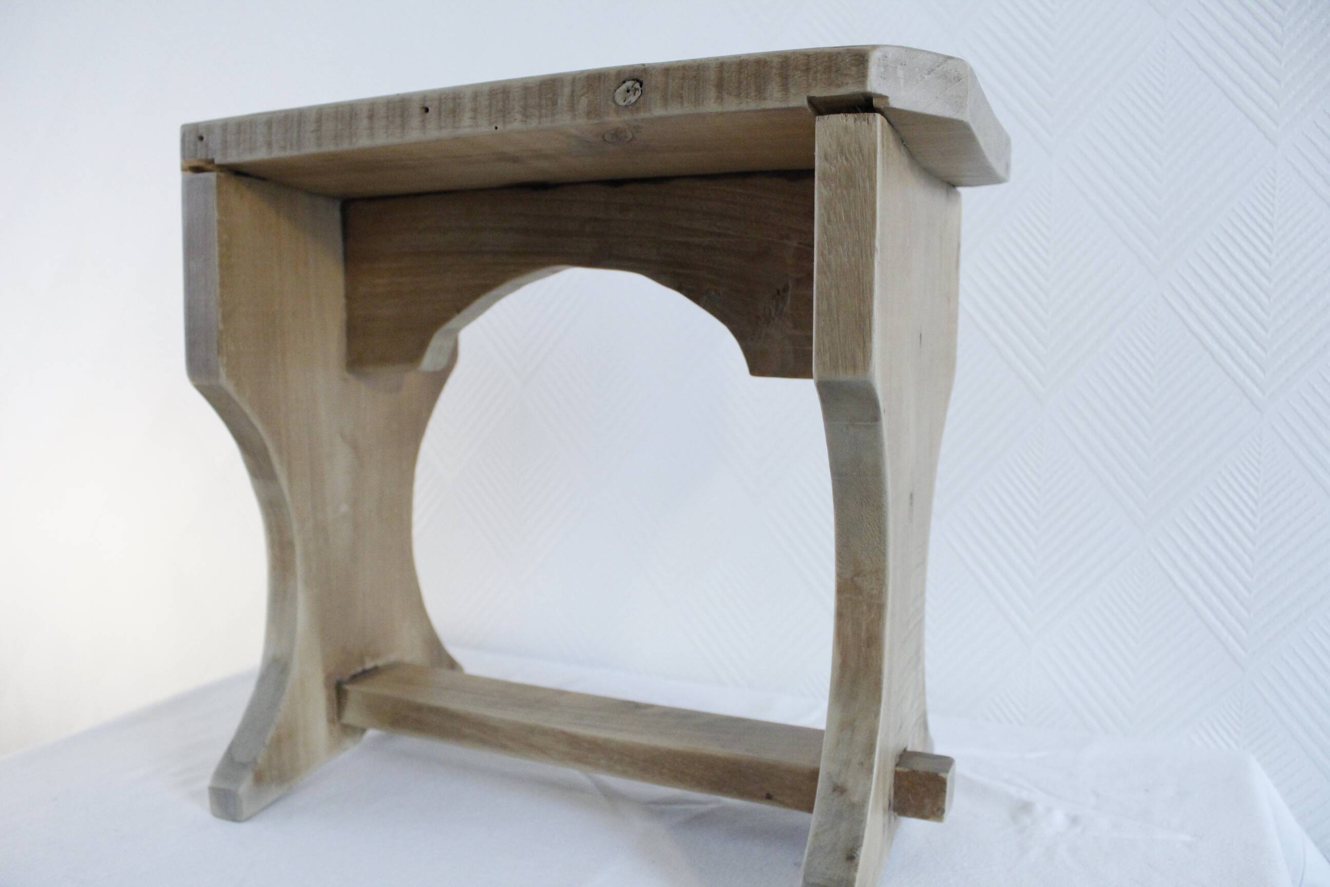 Small renovated solid wood bench