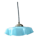Pendant lampshade corole molded glass blue lace dp 0923068