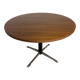 Vintage German round coffee table – Walnut & star base