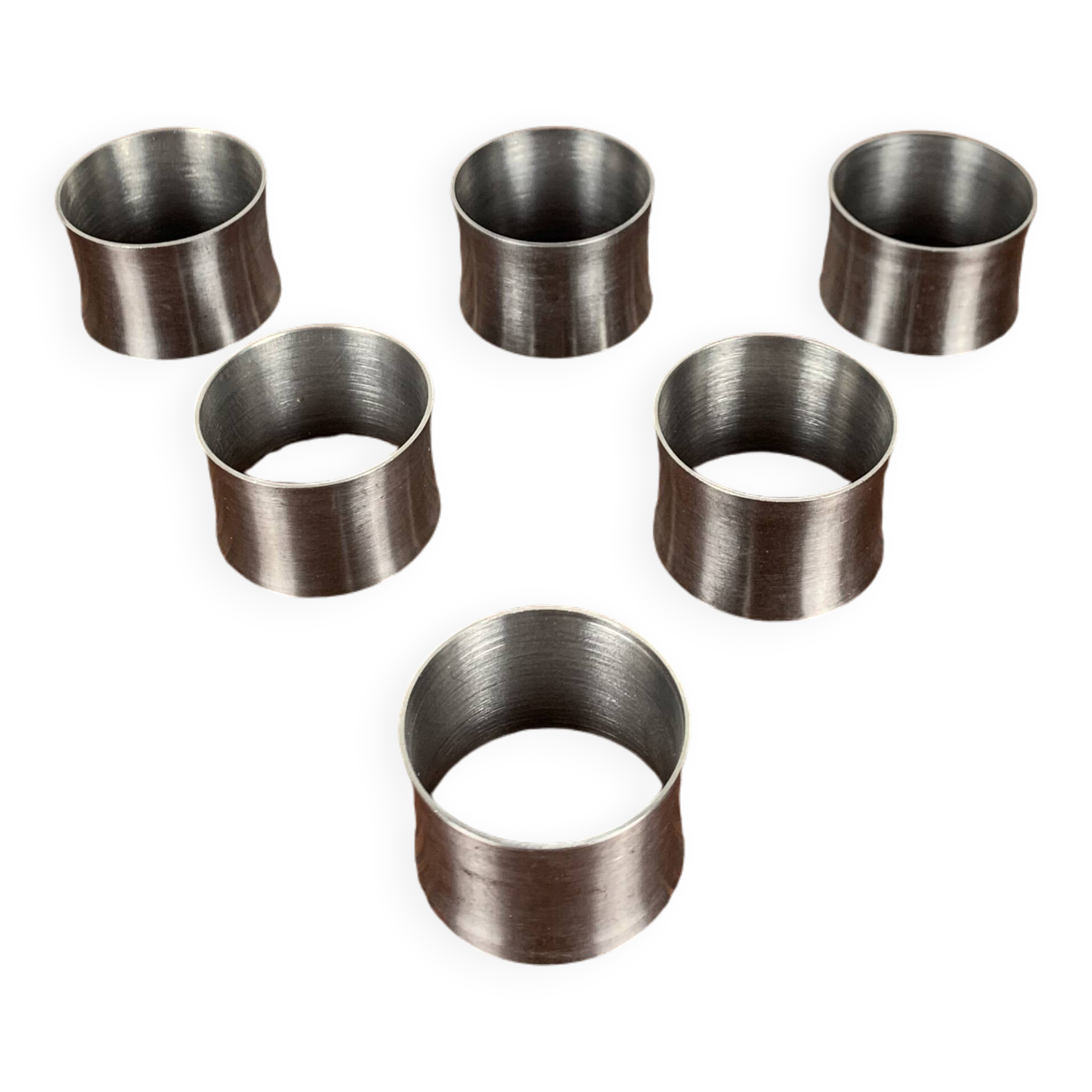 Set de 6 rond de serviette en inox