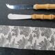 Ensemble couteaux à fromage manche bambou 1950