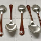 Lot 73 cutlery christofle model talisman lacquer of china color siena